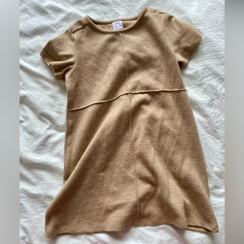 Zara Beige Knit Kids Dress